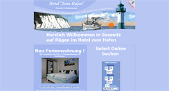 Desktop Screenshot of hotel-zum-hafen.de